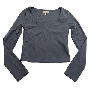 Open Edit Smooth Edit Scoop Neck Top in Blue